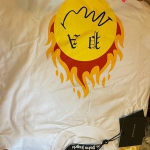 palm angels smiley flame tee